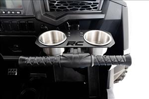 Passenger Grip Handle Dual Cup Holder Polaris RZR 4 900/RZR S 1000 Rough Country