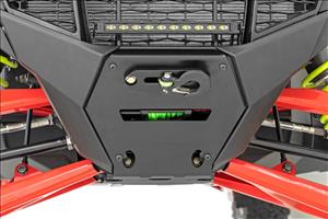 LED Light Winch Mount Front 10 Inch Black Slimline Polaris RZR Pro R Rough Country