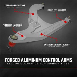 Aluminum Control Arms High Clearance w/ 2 Inch Forward Offset Polaris Ranger 1000XP Rough Country