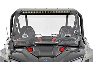 30 Inch Single Row Light Mount Front Black Series White DRL Polaris RZR Turbo R Rough Country