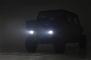 LED Light Under Bed Mount 3 Inch Chrome Pair Wide Angle Polaris XPEDITION ADV 5 Rough Country