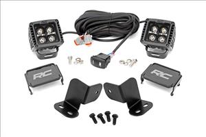 LED Light Kit Rear Mount 2 Inch Black Pair White DRL Segway 570 F Rough Country