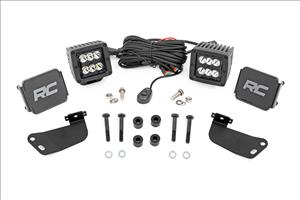 LED Light Kit Front Mount 2 Inch Black Pair Segway 570 F Rough Country