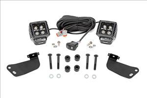 LED Light Kit Front Mount 2 Inch Black Pair White DRL Segway 570 F Rough Country