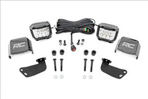 LED Light Kit Front Mount 3 Inch Chrome Pair Wide Angle Segway 570 F Rough Country