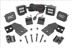 LED Light Kit Front Mount 2 Inch Black Pair Polaris XPEDITION XP Rough Country