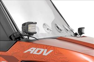 LED Light Kit Front Mount 2 Inch Black Pair Polaris XPEDITION XP Rough Country