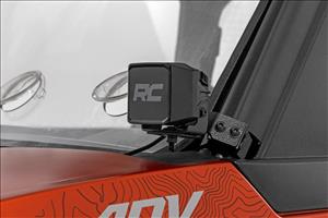 LED Light Kit Front Mount 2 Inch Black Pair Polaris XPEDITION XP Rough Country