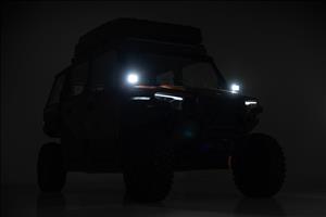 LED Light Kit Front Mount 2 Inch Black Pair White DRL Polaris XPEDITION XP 5 Rough Country