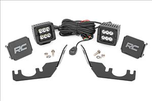 LED Light Rear Mount 2 Inch Black Pair Spot Kawasaki Teryx 4 1000/Teryx 800 Rough Country