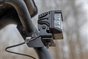 LED Light Kit Rear Mount 2 Inch Black Pair Flood Kawasaki Teryx 4 1000/Teryx4 800 Rough Country