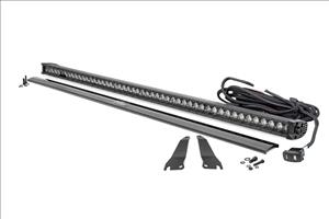 LED Light Kit Cage Mount 50 Inch Black Single Row Kawasaki Teryx 4 1000/Teryx4 800 Rough Country