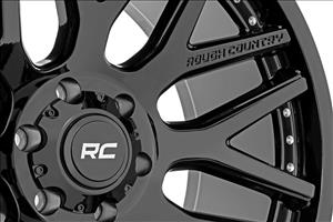95 Series Wheel One-Piece Gloss Black 20x10 6x5.5 -18mm Rough Country