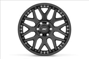 95 Series Wheel One-Piece Gloss Black 22x10 6x5.5 -25mm Rough Country