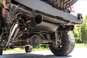 Performance Exhaust Dual Outlet Jeep Wrangler JK/Wrangler Unlimited (07-18) Rough Country