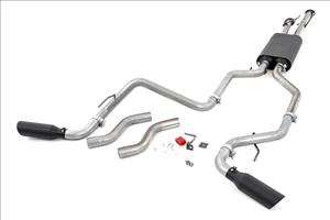 Dual Cat-Back Exhaust System w/Black Tips 09-20 Toyota Tundra V8-4.6L 5.7L Rough Country