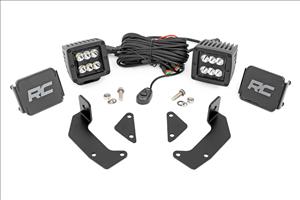 LED Light Kit Cage Mount 2 Inch Black Pair CFMOTO UFORCE 1000 Rough Country