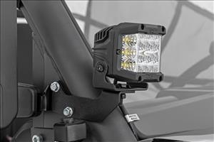 LED Light Kit Cage Mount 2 Inch Black Pair Amber DRL CFMOTO UFORCE 1000 Rough Country