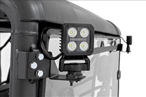 LED Light Kit Rear Mount 2 Inch Black Pair Amber DRL CFMOTO UFORCE 1000 Rough Country