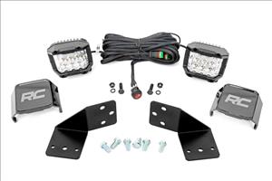 LED Light Kit Rear Mount 3 Inch Chrome Pair Wide Angle CFMOTO UFORCE 1000 Rough Country