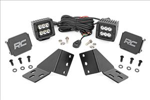 LED Light Kit Rear Mount 2 Inch Black Pair CFMOTO UFORCE U10 Pro Rough Country