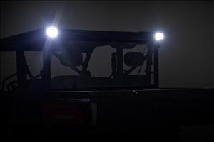 LED Light Kit Rear Mount 2 Inch Black Pair Amber DRL CFMOTO UFORCE U10 Pro Rough Country
