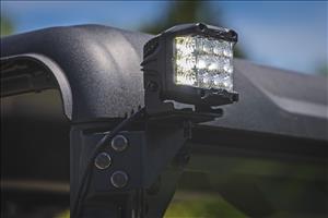 LED Light Kit Rear Mount 2 Inch Black Pair Amber DRL CFMOTO UFORCE U10 Pro Rough Country