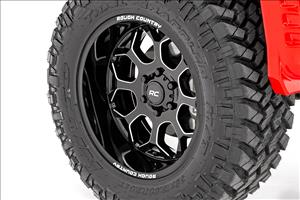 96 Series Wheel One-Piece Gloss Black 22x10 6x5.5 -19mm Rough Country
