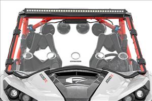LED Light Kit Front Mount 40 Inch Black Dual Row White DRL Can-Am Commander Max Rough Country