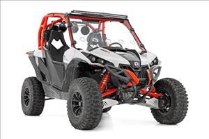 LED Light Kit Front Mount 40 Inch Black Dual Row Amber DRL Can-Am Commander Max Rough Country