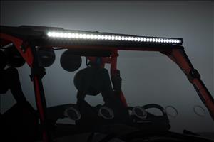 LED Light Kit Front Mount 40 Inch Black Dual Row Amber DRL Can-Am Commander Max Rough Country