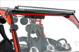 LED Light Kit Front Mount 40 Inch Black Single Row Can-Am Commander Max 1000 Rough Country