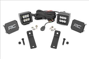 LED Light Kit Rear Mount 2 Inch Black Pair Spot Can-Am Maverick Sport 1000R Rough Country