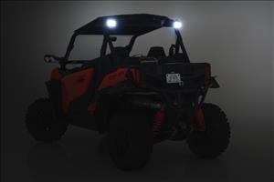 LED Light Kit Rear Mount 2 Inch Chrome Pair Wide Angle Can-Am Maverick Sport 1000R Rough Country