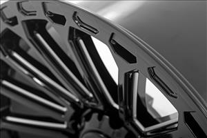 97 Series Wheel One-Piece Gloss Black 20x10 6x135 -19mm Rough Country