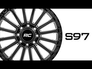 97 Series Wheel One-Piece Gloss Black 22x10 6x5.5 -25mm Rough Country