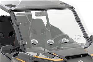 Vented Full Windshield Scratch Resistant Can-Am Commander XT (21-22) Rough Country