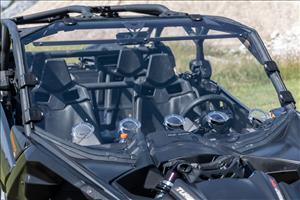 Vented Full Windshield Scratch Resistant Can-Am Maverick X3 Rough Country