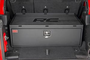 Jeep Metal Storage Box w/Slide Out Lockable Drawer 18-21 Jeep Wrangler JL Rough Country