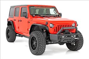 High Clearance LED Flat Fender Flare Kit UV Treated Jeep Wrangler JL (18-23) Rough Country