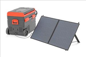 50L Portable Refrigerator/Freezer w/Solar Panel Rechargeable 12 Volt/AC 110 Rough Country