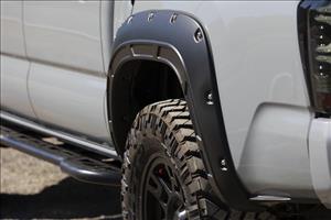 Defender Pocket Fender Flare Flat Black Toyota Tacoma 2WD/4WD (16-23) Rough Country