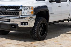Pocket Fender Flares 6 Foot 7 Inch & 8 Foot Bed 836 Blue Granite Chevy Silverado 1500/2500HD/3500HD (07-14) Rough Country
