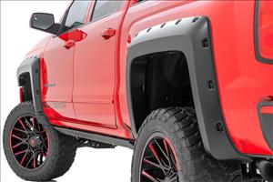 Pocket Fender Flares 5 Foot 9 Inch Bed GJI Shadow Gray Chevy Silverado 1500 (14-18 & Classic) Rough Country