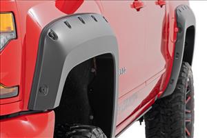Pocket Fender Flares 5 Foot 9 Inch Bed GJI Shadow Gray Chevy Silverado 1500 (14-18 & Classic) Rough Country