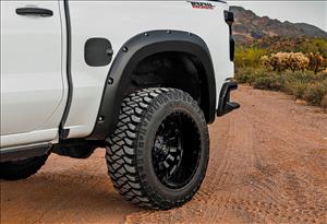 Pocket Fender Flares G9K Satin Steel Chevy Silverado 1500 2WD/4WD (19-21) Rough Country