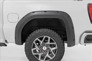 Traditional Pocket Fender Flares Flat Black GMC Sierra 1500 2WD/4WD (19-23) Rough Country