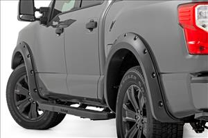 Pocket Fender Flares Crew QAK Glacier White W/O Emblem Nissan Titan (17-24) Rough Country