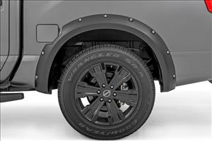 Pocket Fender Flares Crew QAK Glacier White W/O Emblem Nissan Titan (17-24) Rough Country