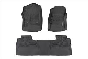 Flex-Fit Floor Mats FR & RR FR Bucket Crew Silverado/Sierra 1500/2500HD/3500HD 2WD/4WD Rough Country